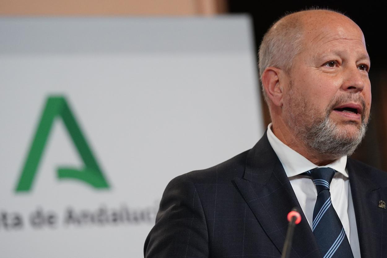 El consejero de Educación, Javier Imbroda, en la rueda de prensa tras el Consejo de Gobierno.