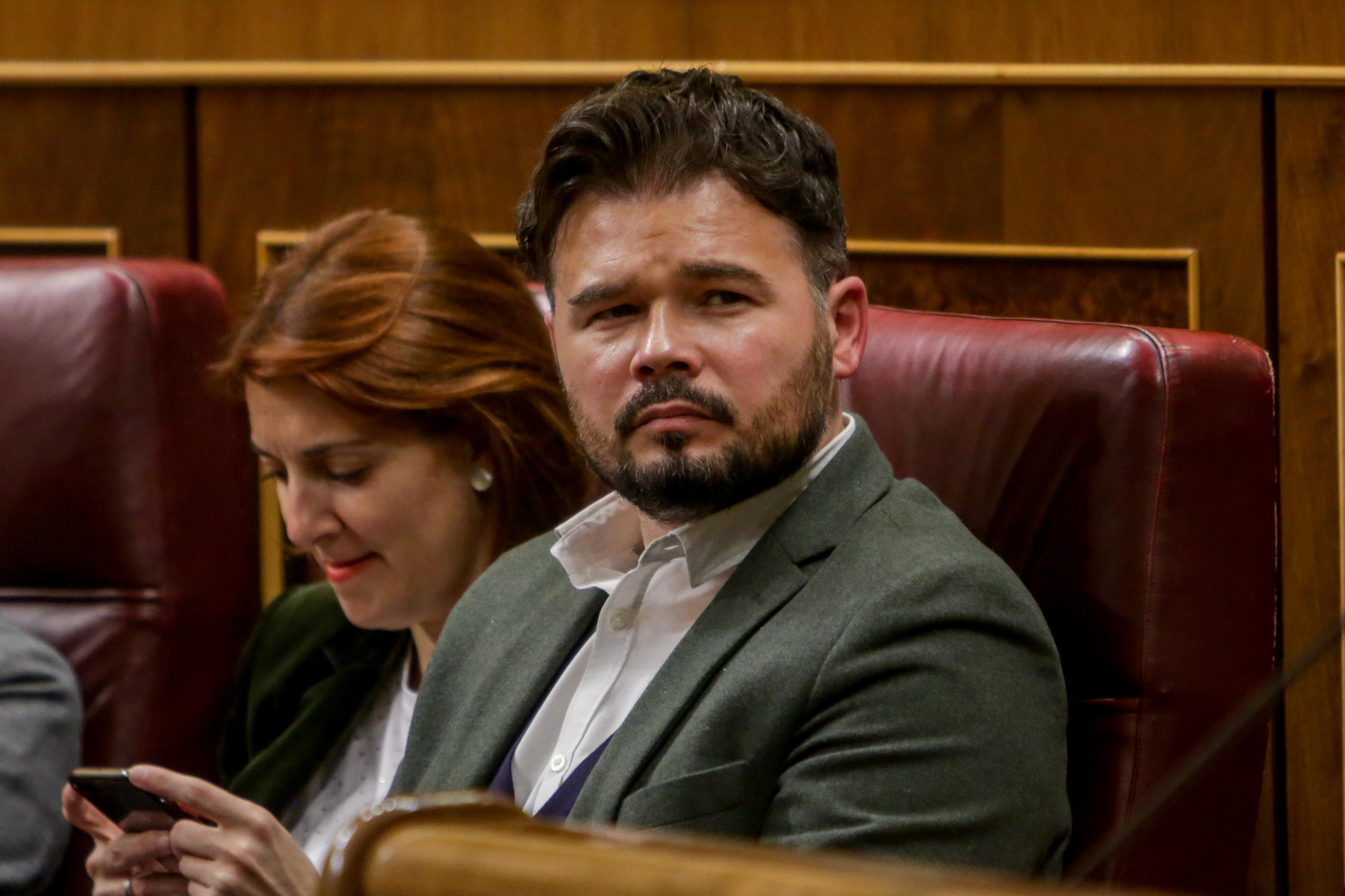 El portavoz de ERC en el Congreso de los Diputados Gabriel Rufián.