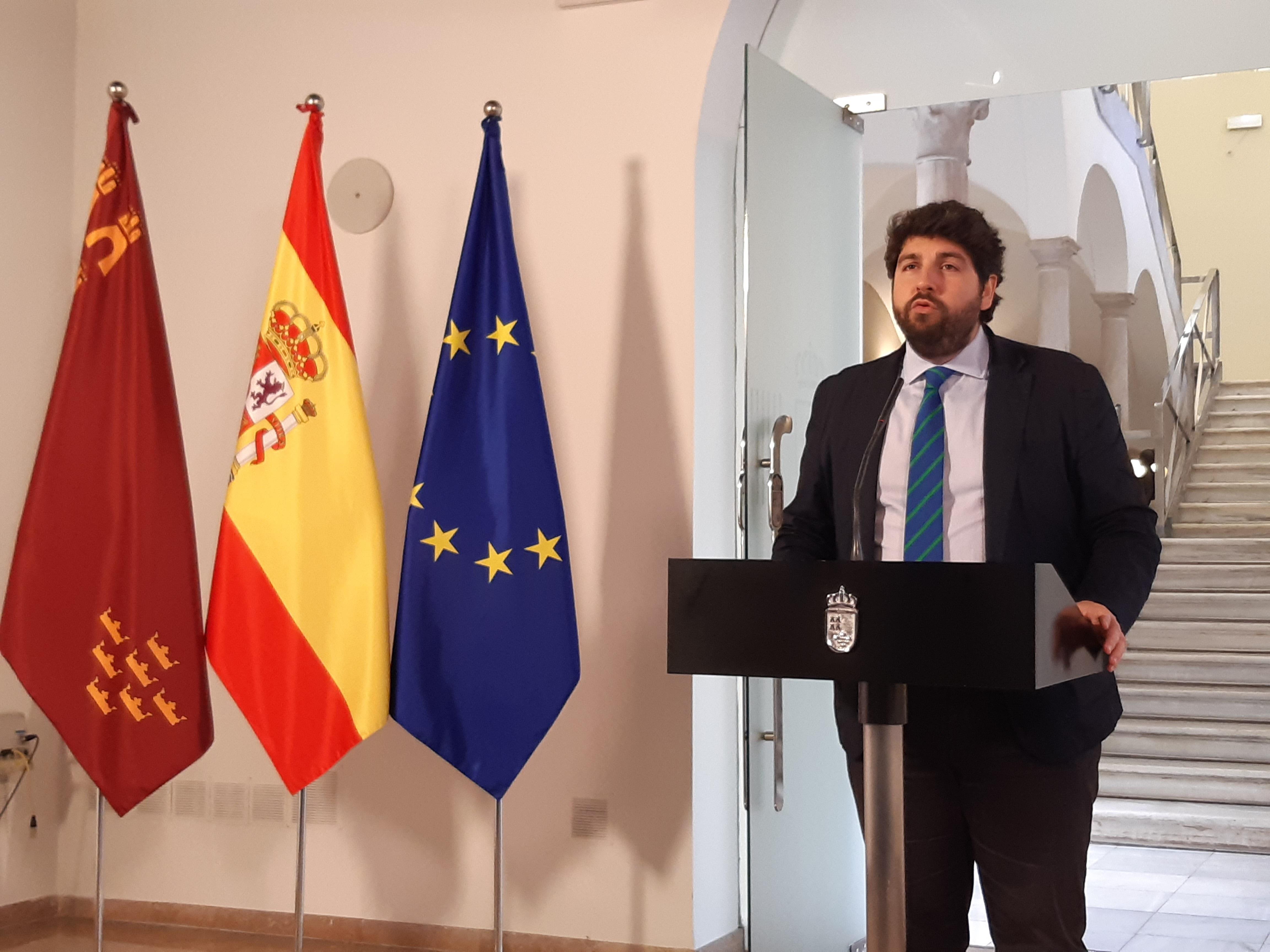 El presidente de la Región de Murcia, Fernando López Miras. EP