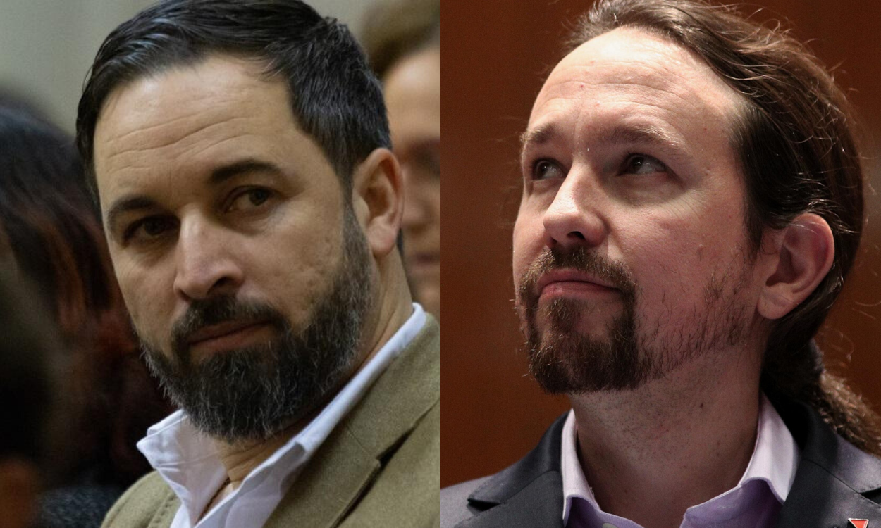 Fotomontaje con imágenes de Santiago Abascal y Pablo Iglesias