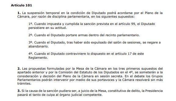 Reglamento Interno del Congreso de los Diputados.