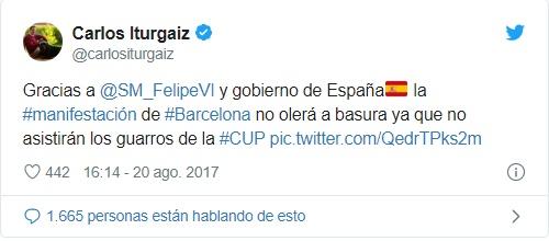 Mensaje de Iturgaiz sobre la CUP