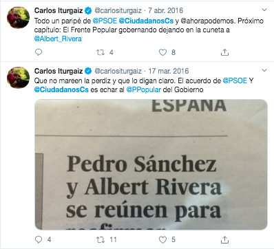 Tuit Iturgaiz sobre Rivera