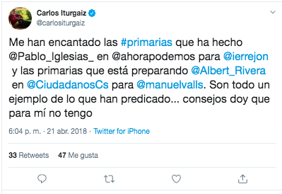 Tuit Iturgaiz primarias ciudadanos