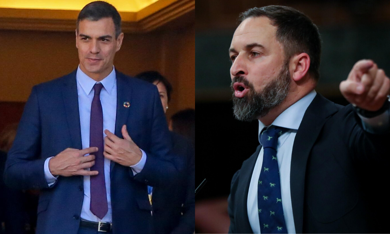 Fotomontaje con imágenes de Pedro Sánchez y Santiago Abascal