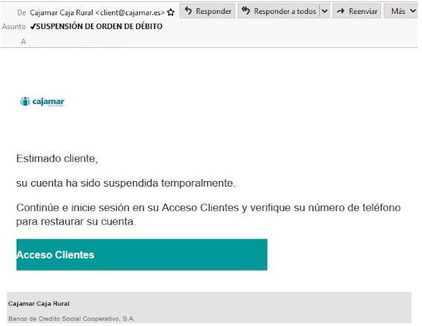 El correo fraudulento / OSI El correo fraudulento / OSI