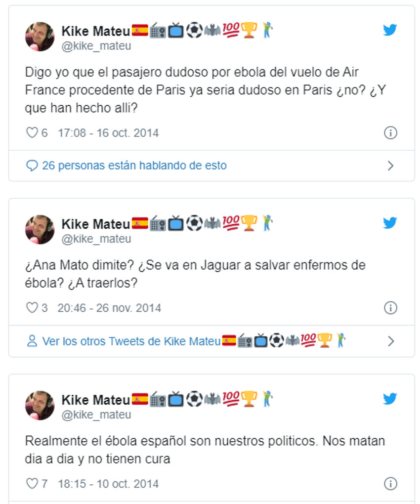 Hilo de Twitter de Kike Mateu