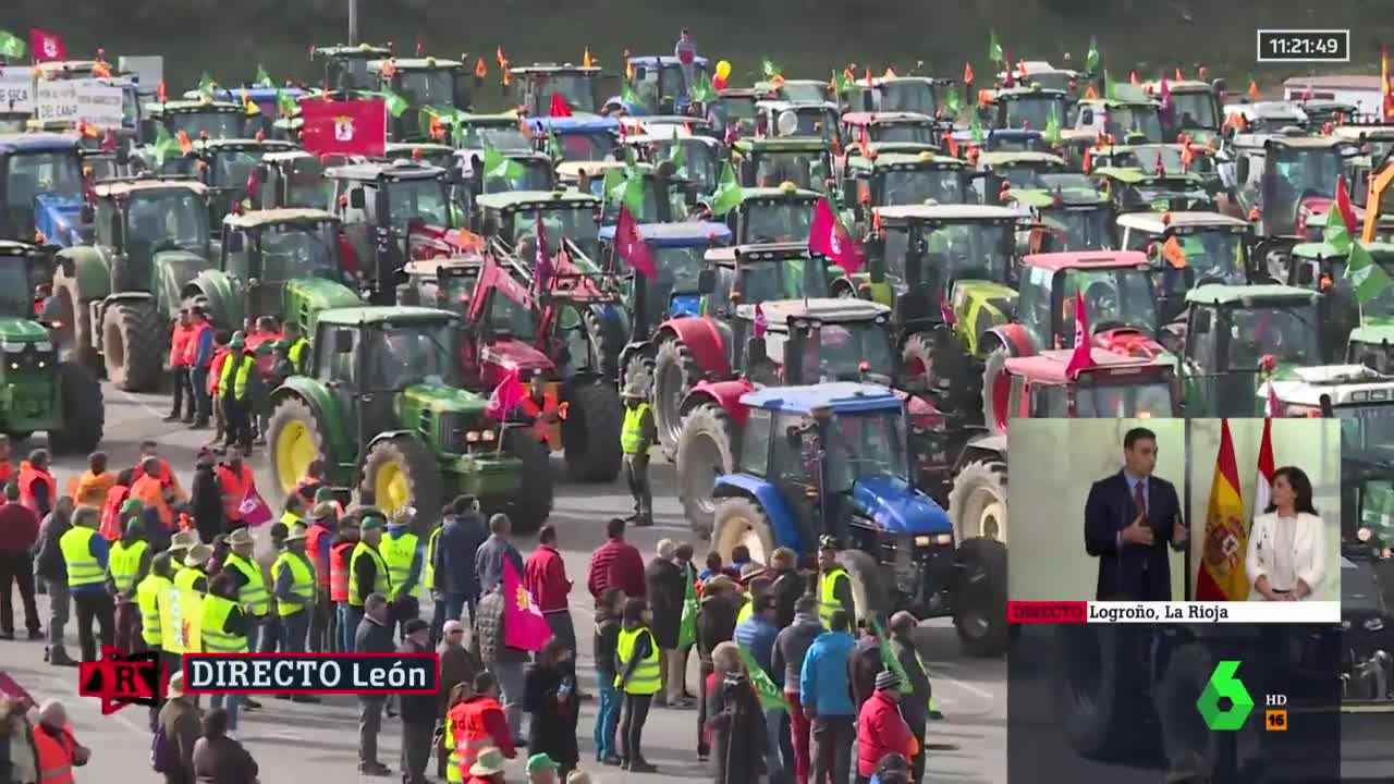 Tractorada en León - Fuente: Al Rojo Vivo