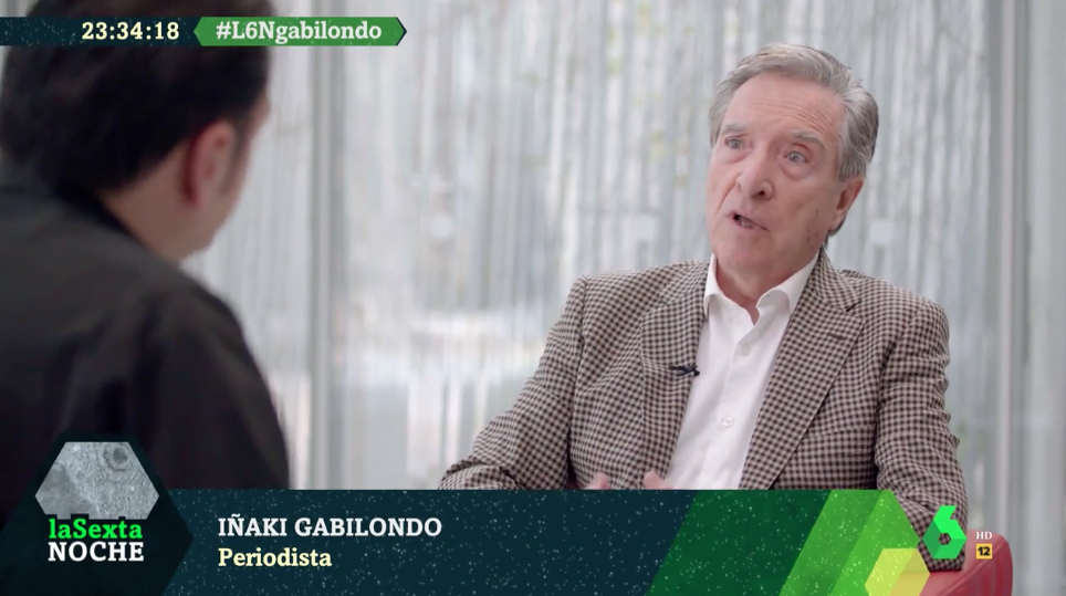 Iñaki Gabilondo en 'laSexta Noche'. Fuente: laSexta.