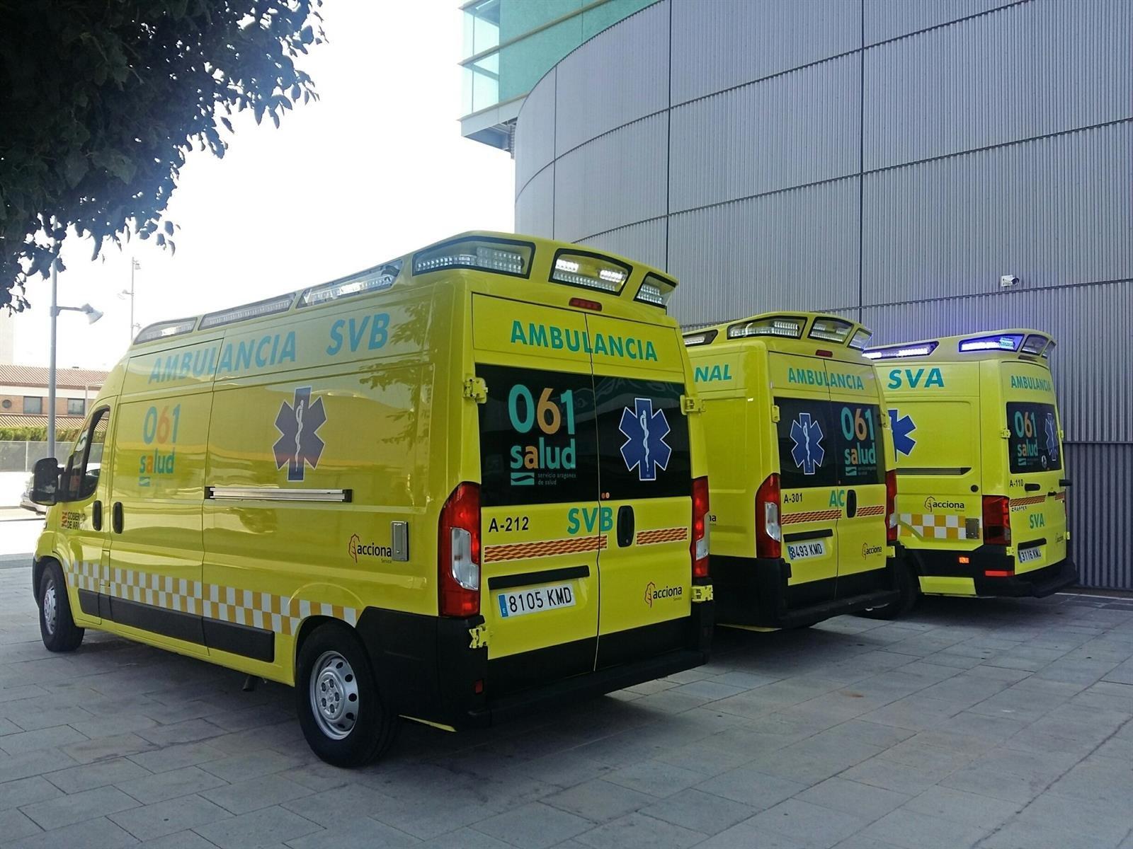 Las ambulancias de un centro de salud de Aragón / EuropaPress