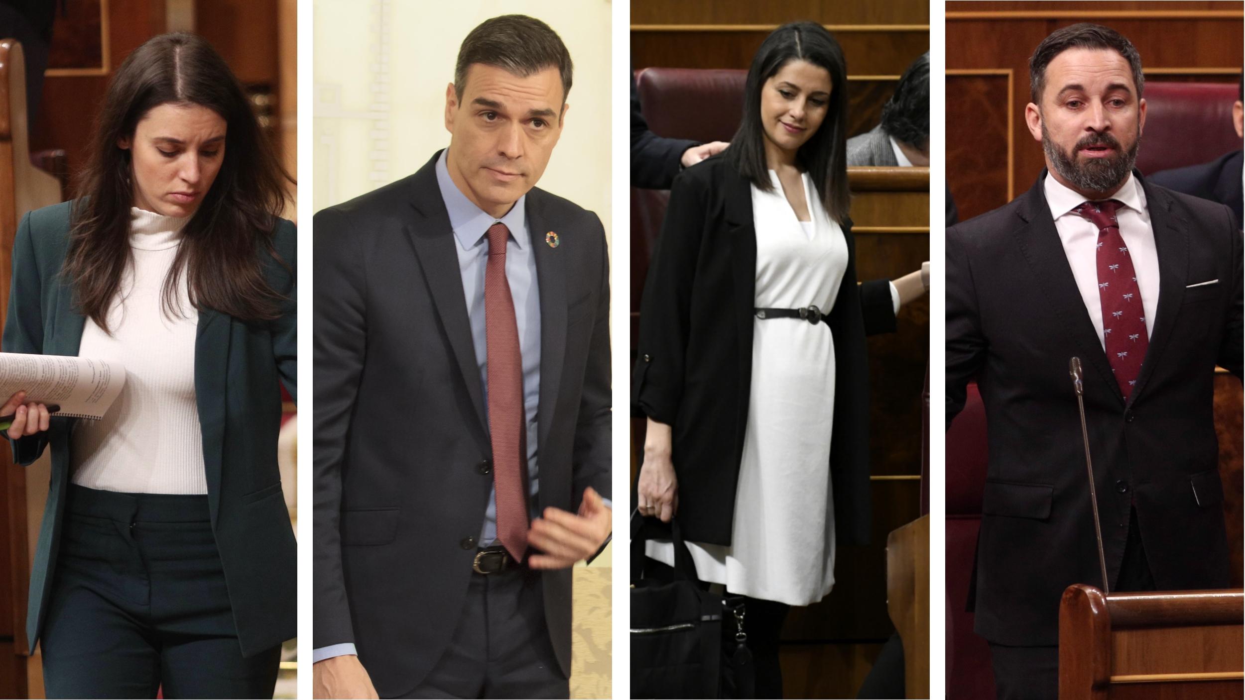 Los políticos mas sexys según los españoles: Inés Arrimadas, Pedro Sánchez, Irene Montero y Santiago Abascal