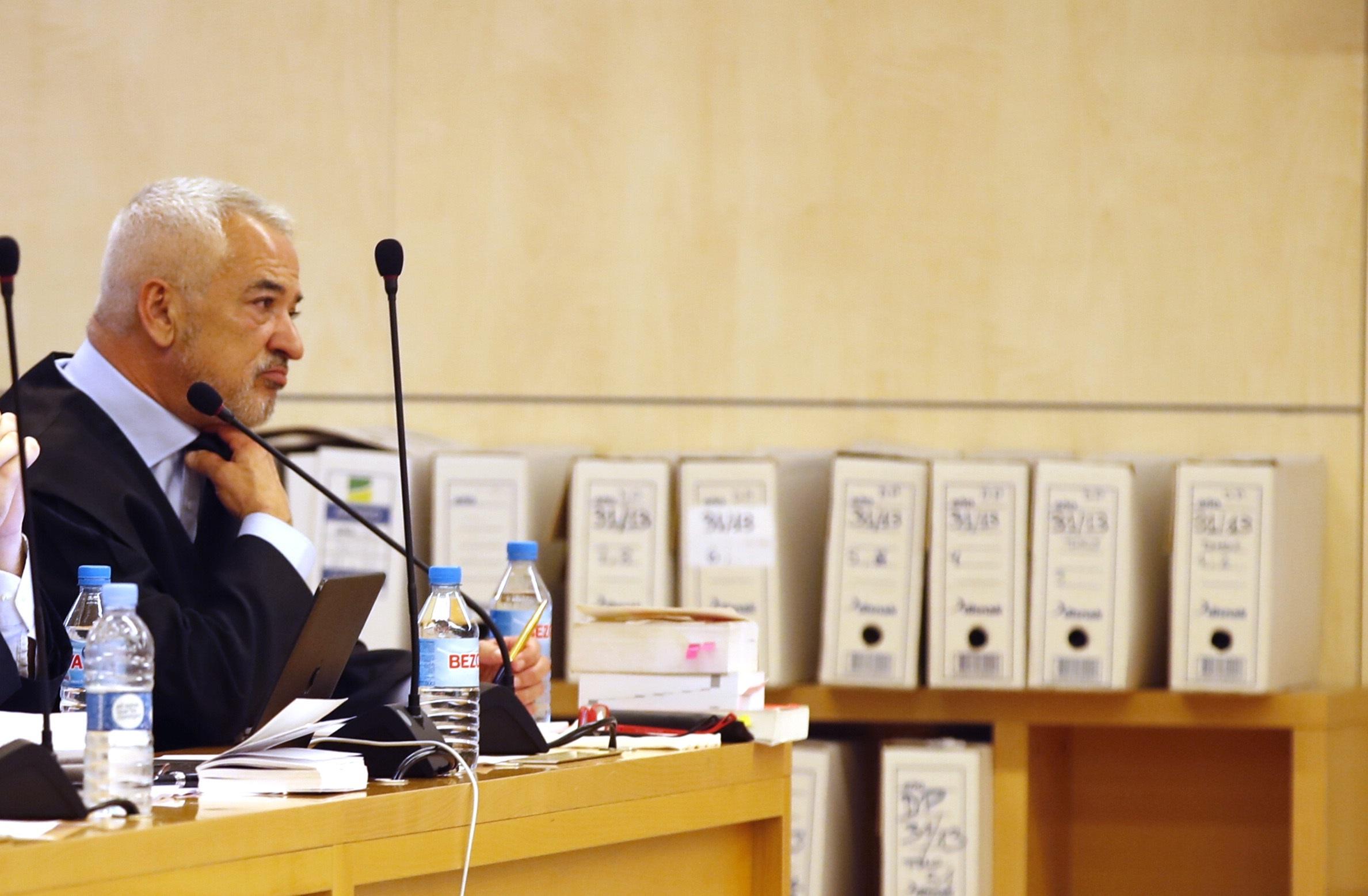 El expresidente de Ausbanc Luis Pineda en el banquillo de la Audiencia NacionaL. Europa Press