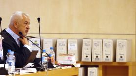 El expresidente de Ausbanc Luis Pineda en el banquillo de la Audiencia NacionaL. Europa Press