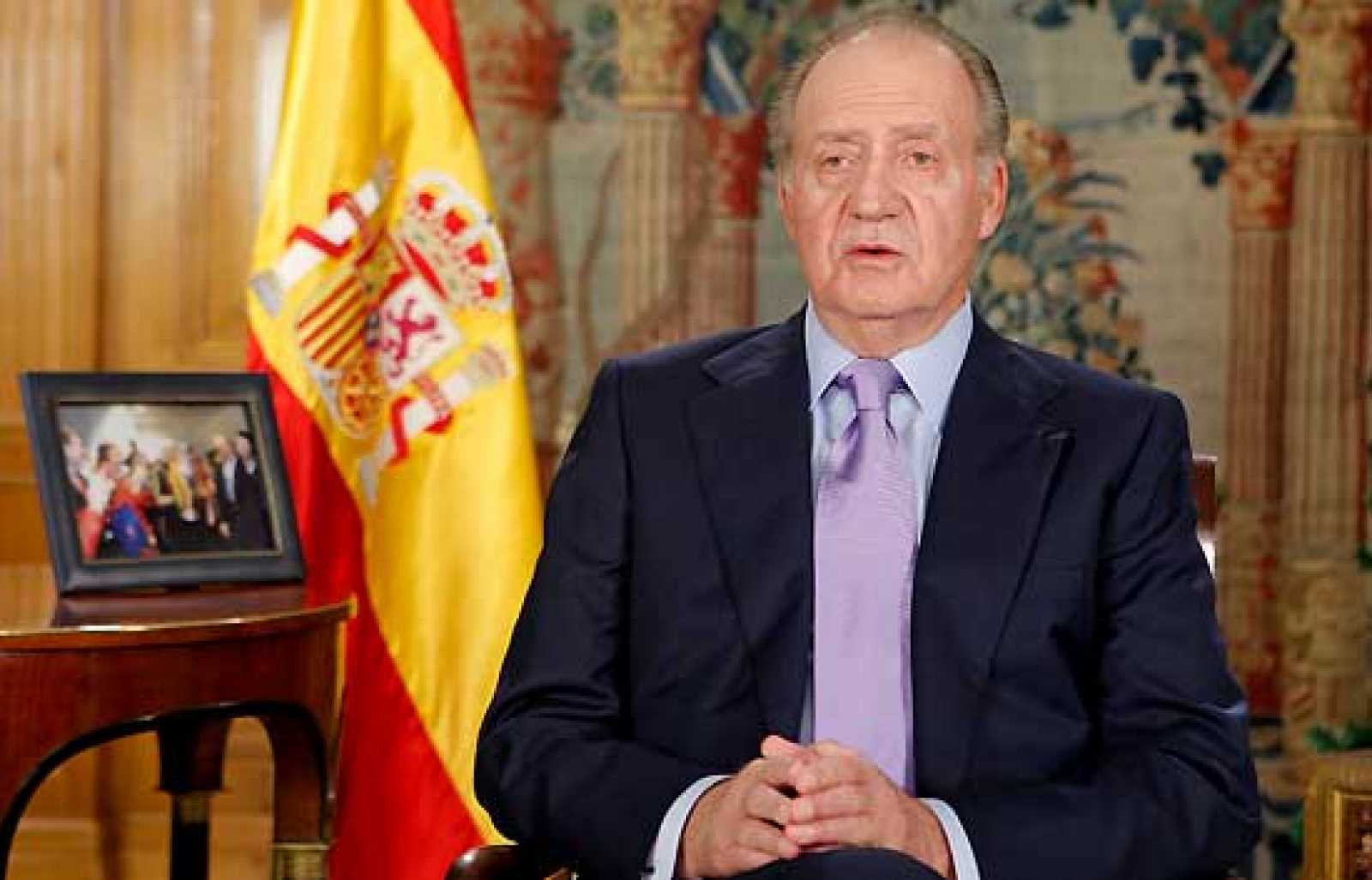 El rey Juan Carlos I en su discurso de Nochebuena de 2008. CasaReal