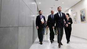 Santiago Abascal, Iván Espinosa de los Monteros, Javier Ortega Smith y Macarena Olona. Fuente: EP.