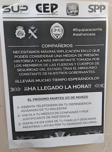 Imagen huelga francesa policía Imagen huelga francesa policía