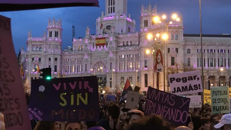 Manifestación feminista del 8M en Madrid
