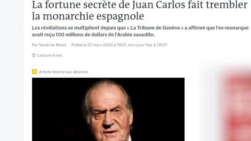 Artículo de Le Monde sobre el rey Juan Carlos I