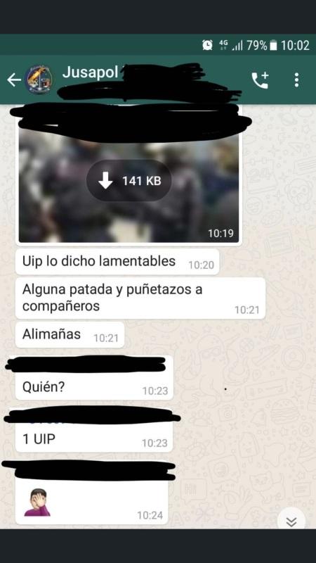 Mensaje difundido en una red social