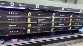 Un lineal de carne de Mercadona, arrasado por el miedo al coronavirus