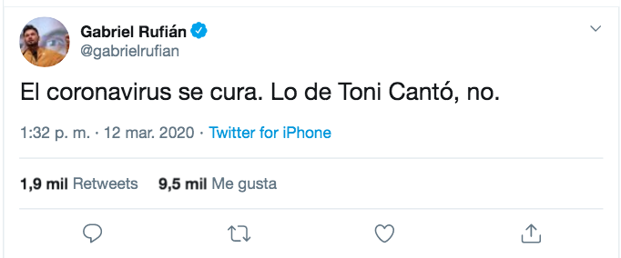 Tuit Gabriel Rufián Toni Cantó