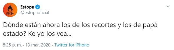 Tuit Estopa recortes Tuit Estopa recortes