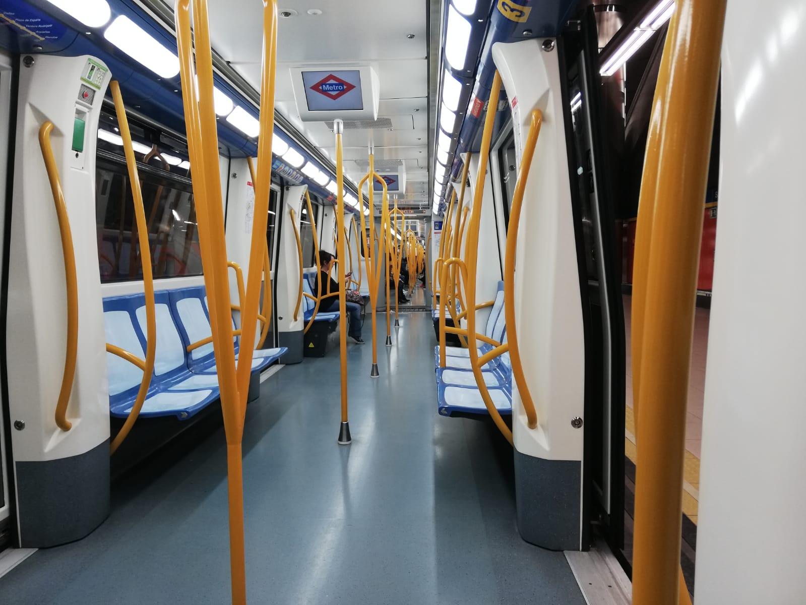 Imagen de un vagón de metro 