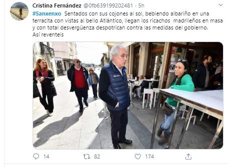 Tuit sobre madrileños en Sanxenxo 3