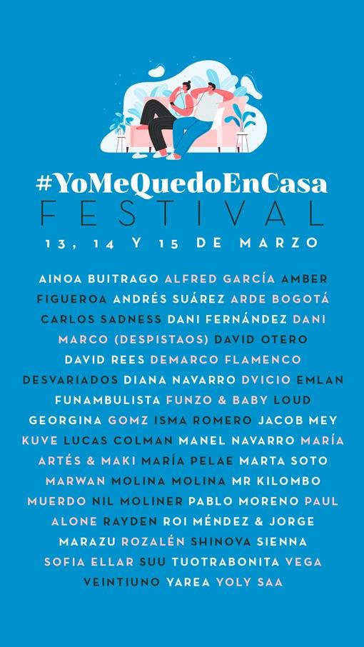 cartel yo me quedo en casa festival