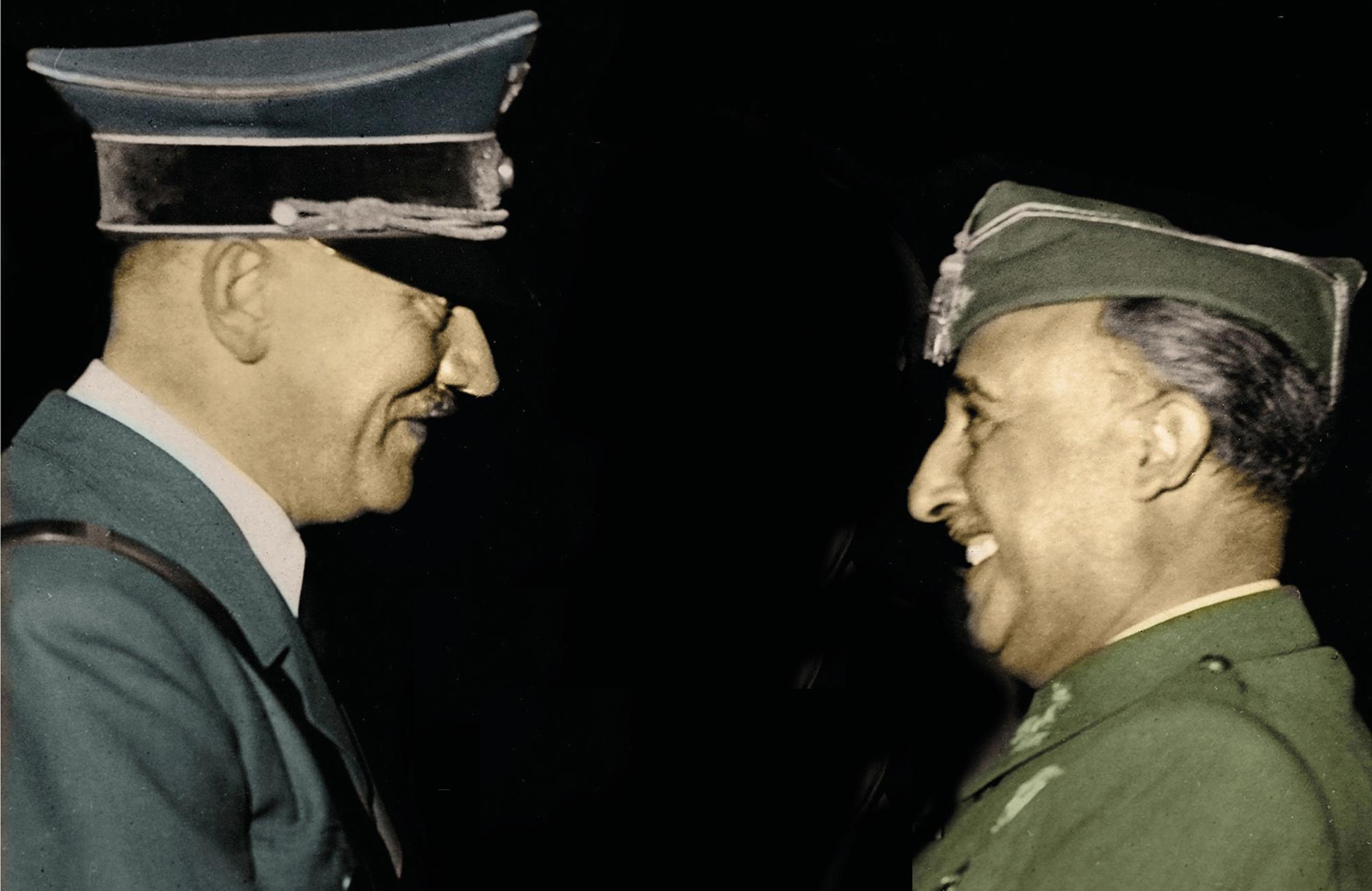 Hitler recibió a Franco en la estación de Hendaya el 23 de octubre de 1940 para tratar de convencerle de que entrara en la II Guerra Mundial