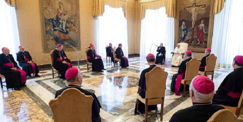 Reunión del Papa Francisco con obispos franceses en medio de crisis del coronavirus