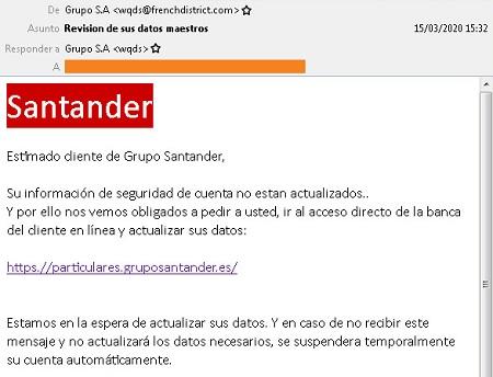 La falsa página busca hacerse con las claves del usuario