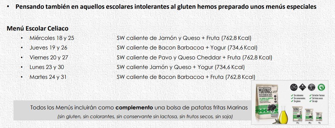 Menú Celiaco Rodilla