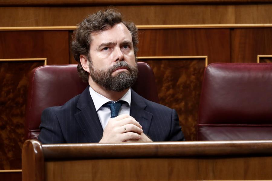 Iván Espinosa de los Monteros, durante la comparecencia de Pedro Sánchez en el Congreso. Europa Press.