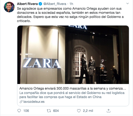 Albert Rivera Amancio ORtega