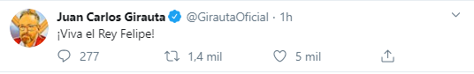Primer tuit de Juan Carlos Girauta