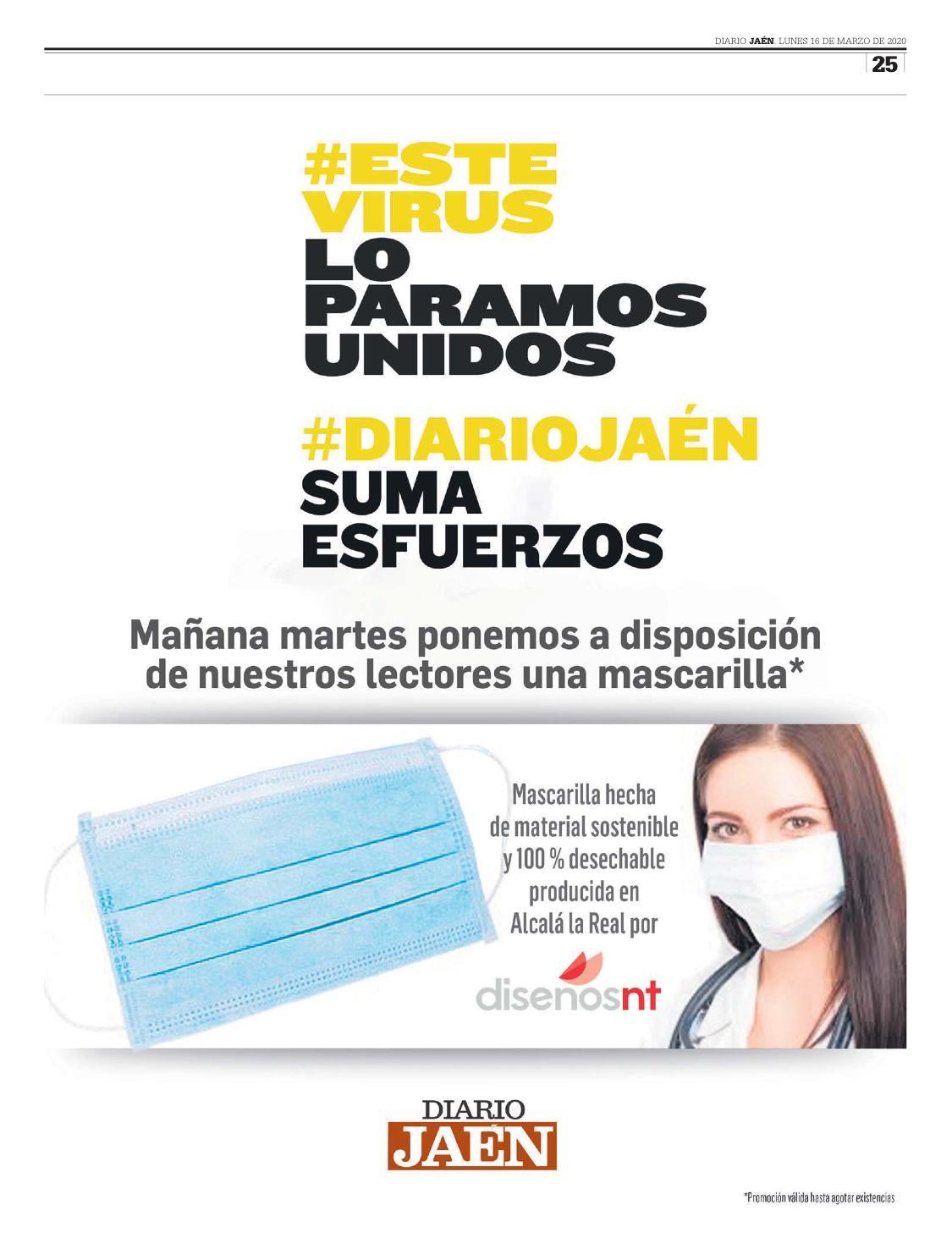 El Diario Jaén iba a regalar las mascarillas que el PP acusa al Gobierno de España de robar a Andalucía 