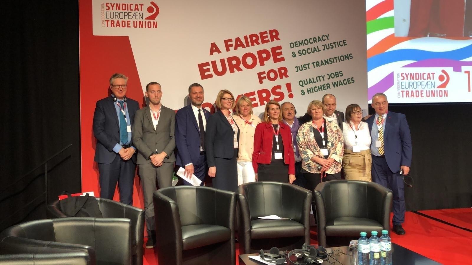Miembros de la Confederación Europea de Sindicatos - Europa Press