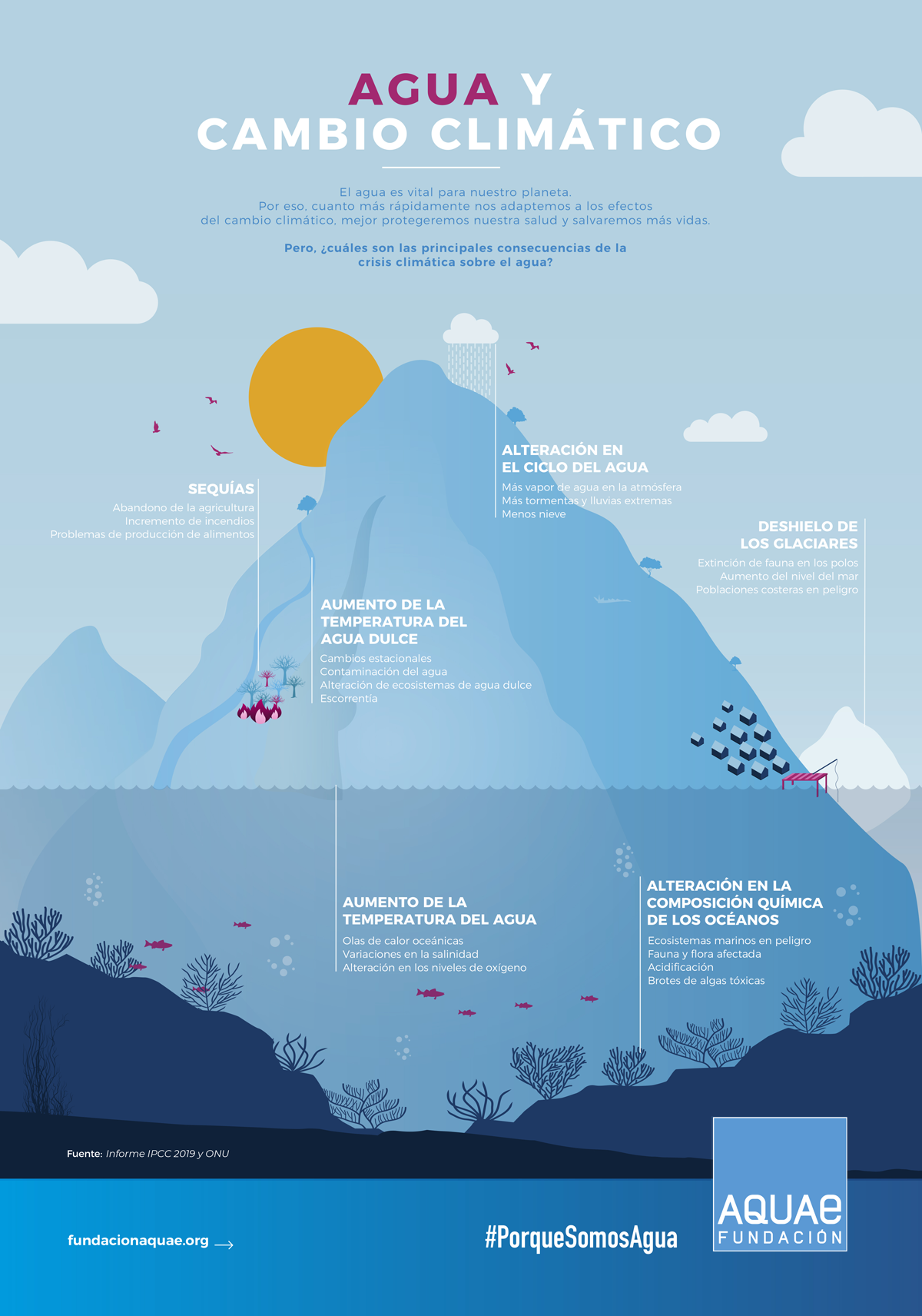 Infografía de la Fundación Aquae con motivo del Día Mundial del Agua