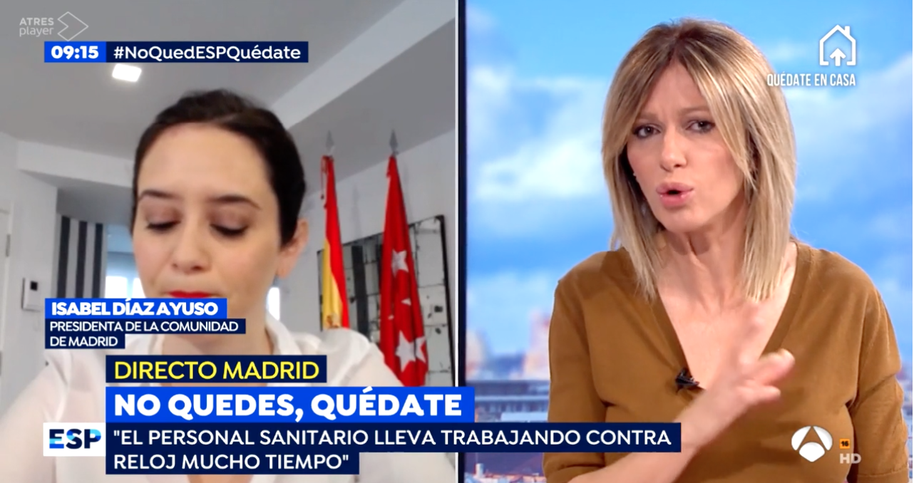 Ayuso es entrevistada en Espejo Público. Atresmedia