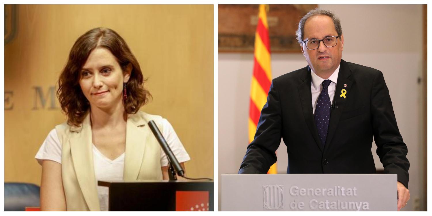 Isabel Díaz Ayuso y Quim Torra. Fuente: elaboración propia.