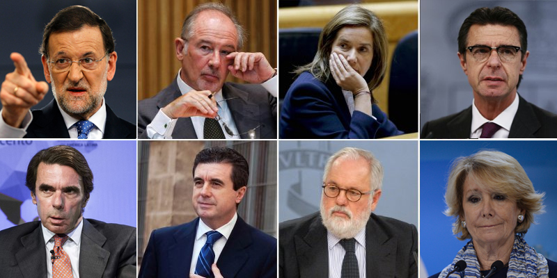 Los ministros tocados del PP.