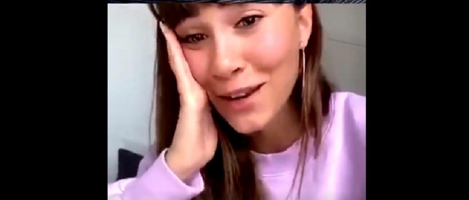 La cantante Aitana en la entrevista con Los 40 principales. Fuente Twitter