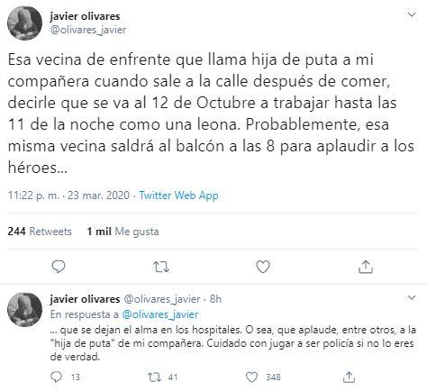 Captura tuits Javier Olivares