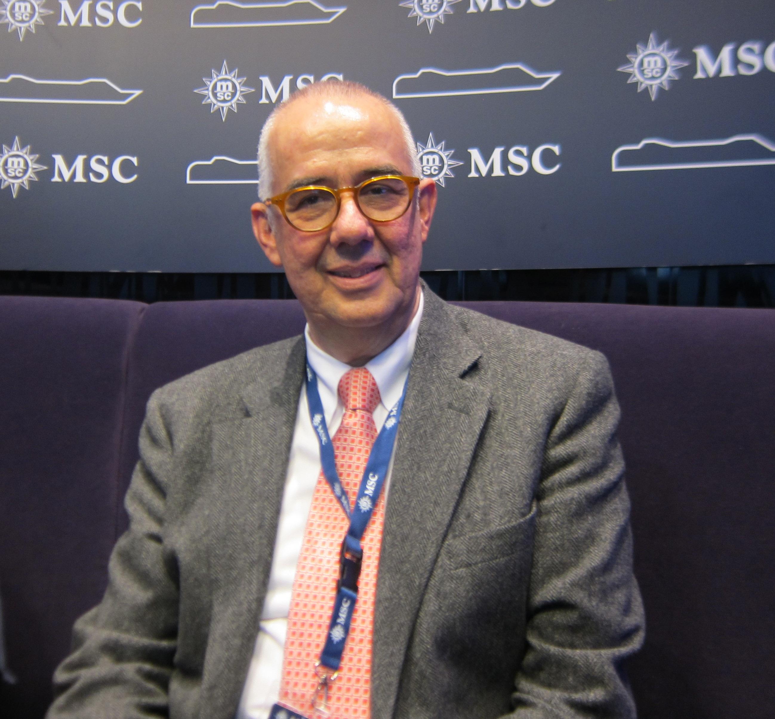 El presidente de MSC Cruceros España, Emiliano González