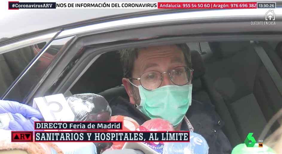 José Miguel, tras recibir el alta en el hospital de IFEMA