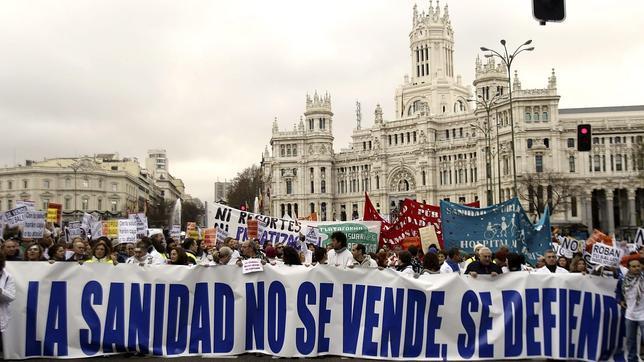 Manifestación de la Marea Blanca en Madrid. EP