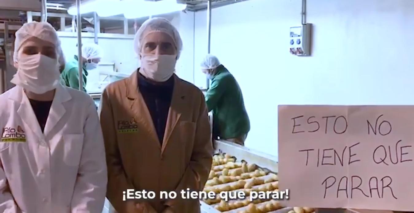 Fotograma del vídeo difundido por la industria auxiliar.