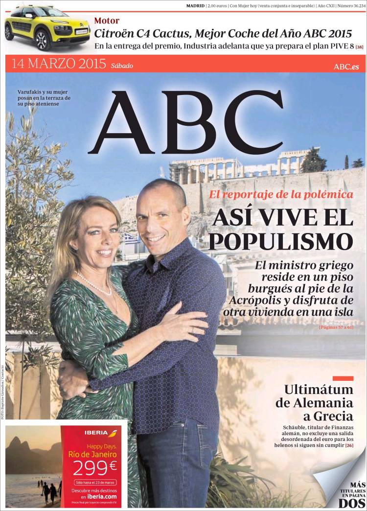 ABC va ‘a todo trapo’ contra Varoufakis