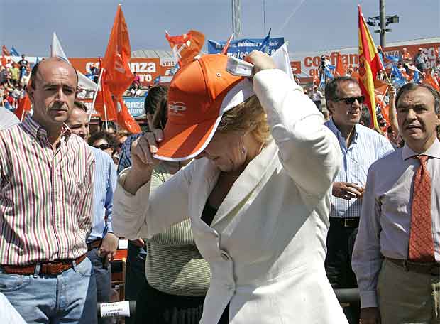 Aguirre y  Lamela en un acto electoral PP Madrid